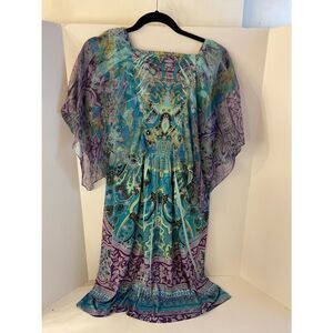 Cato‎ summer dress with sheer butterfly sleeves large L